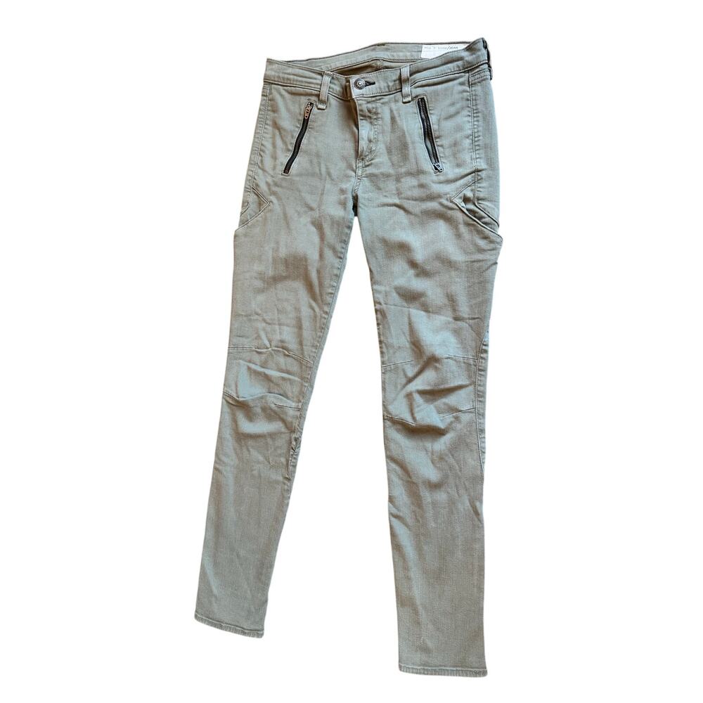 Rag And Bone Army Olive Zipper Green Jeans